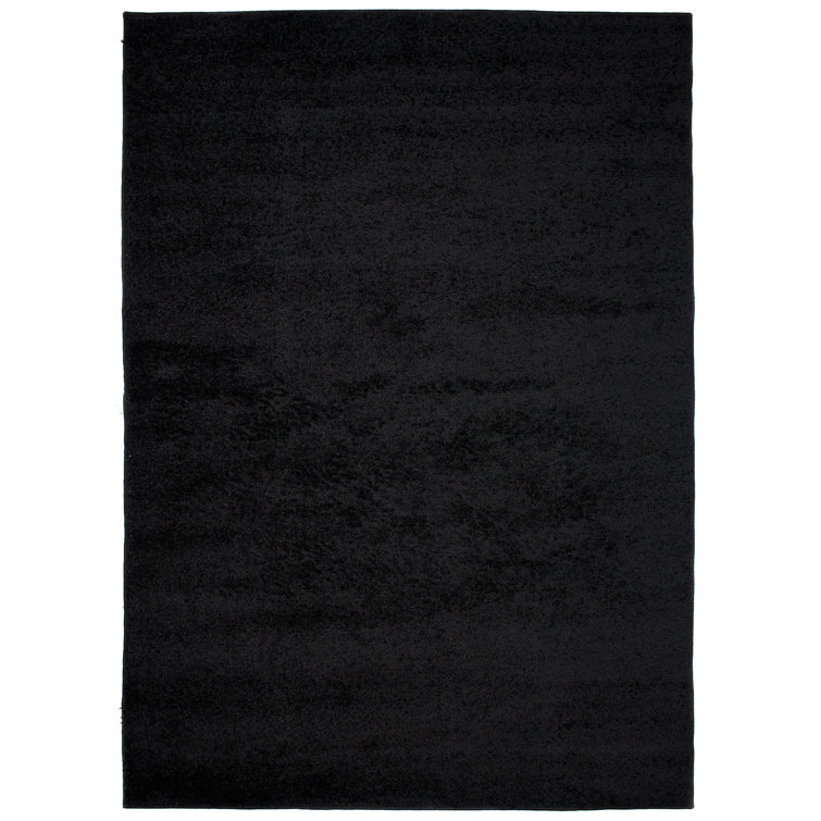 Ebern Designs Jainub Flatweave Black Rug Wayfair.co.uk